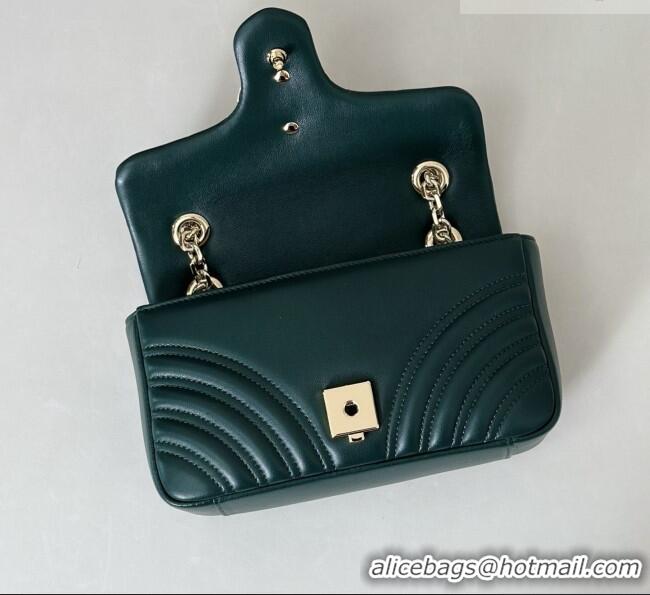 Top Grade Gucci GG Marmont Small shoulder bag 837280 Dark Green 2026