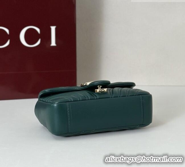 Top Grade Gucci GG Marmont Small shoulder bag 837280 Dark Green 2026