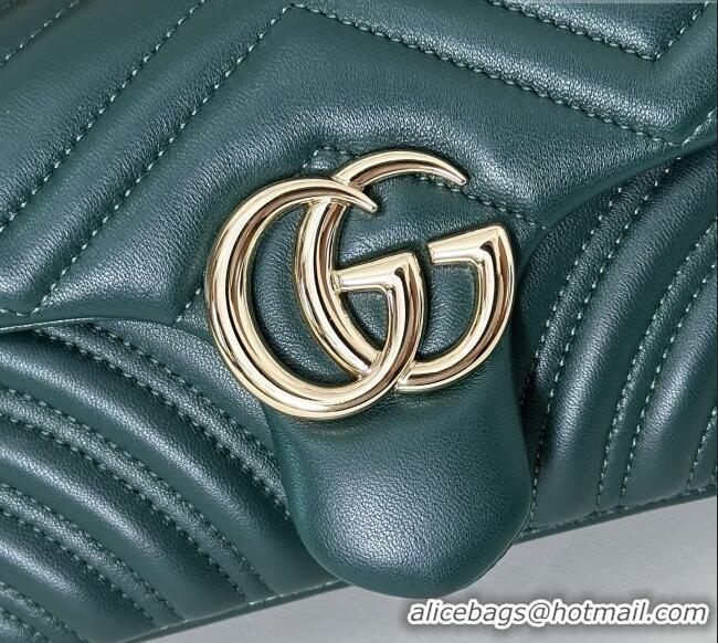 Top Grade Gucci GG Marmont Small shoulder bag 837280 Dark Green 2026