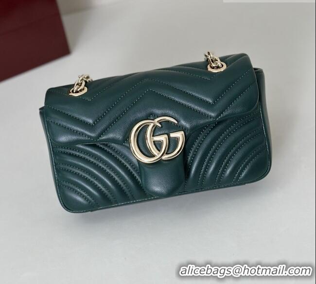 Top Grade Gucci GG Marmont Small shoulder bag 837280 Dark Green 2026