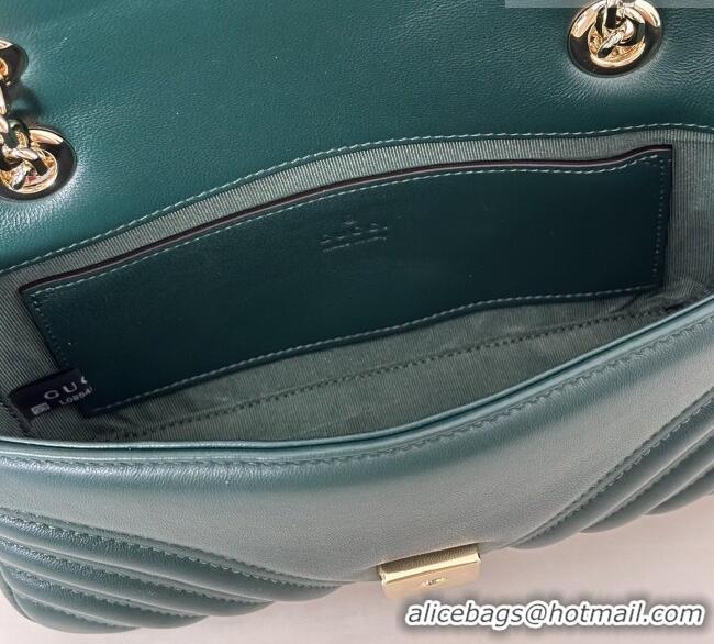 Top Grade Gucci GG Marmont Small shoulder bag 837280 Dark Green 2026
