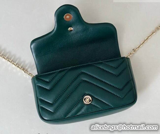Top Quality Gucci GG Marmont mini shoulder bag 841290 Dark Green 2025