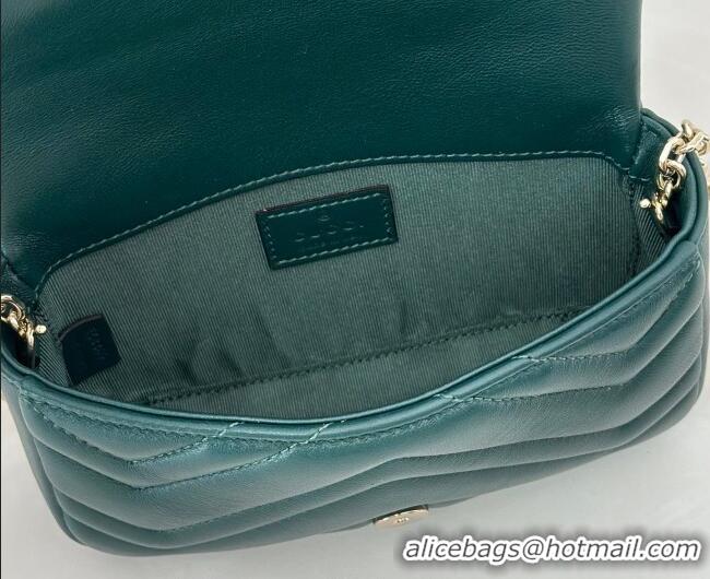 Top Quality Gucci GG Marmont mini shoulder bag 841290 Dark Green 2025