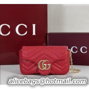 Inexpensive Gucci GG Marmont mini shoulder bag 841290 Bright Red 2025