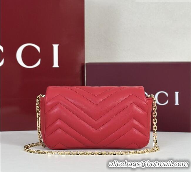 Inexpensive Gucci GG Marmont mini shoulder bag 841290 Bright Red 2025