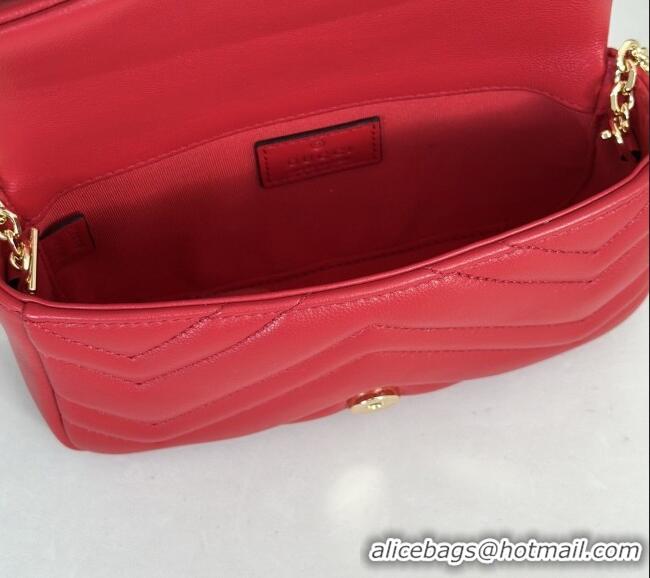 Inexpensive Gucci GG Marmont mini shoulder bag 841290 Bright Red 2025