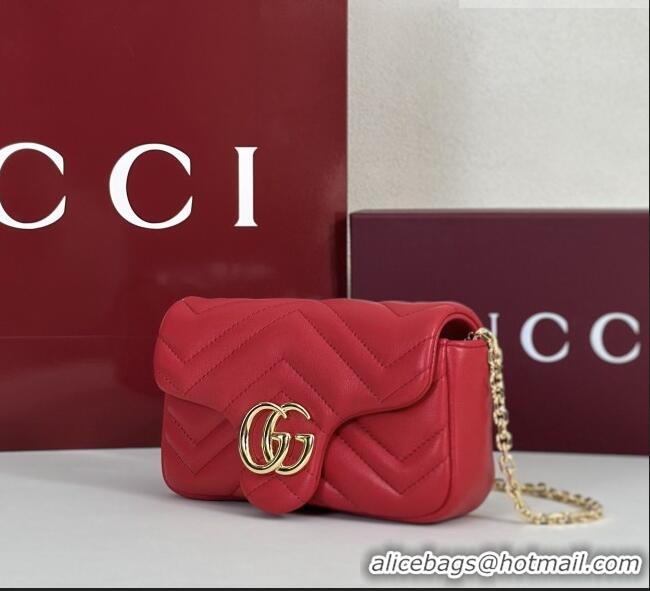 Inexpensive Gucci GG Marmont mini shoulder bag 841290 Bright Red 2025