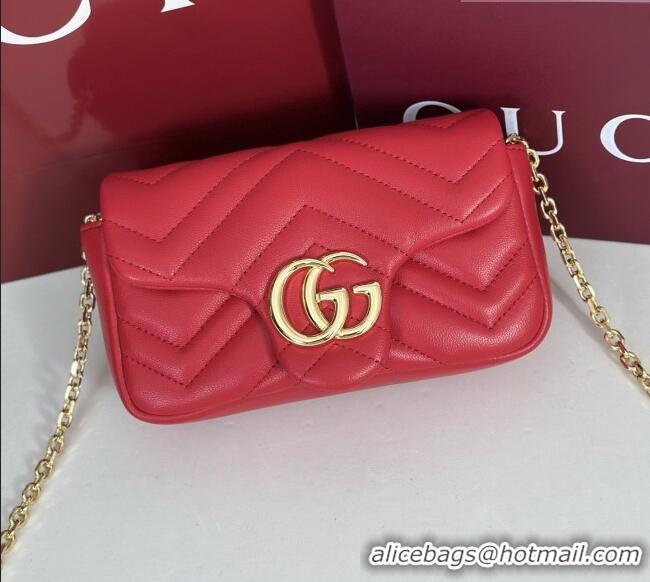Inexpensive Gucci GG Marmont mini shoulder bag 841290 Bright Red 2025