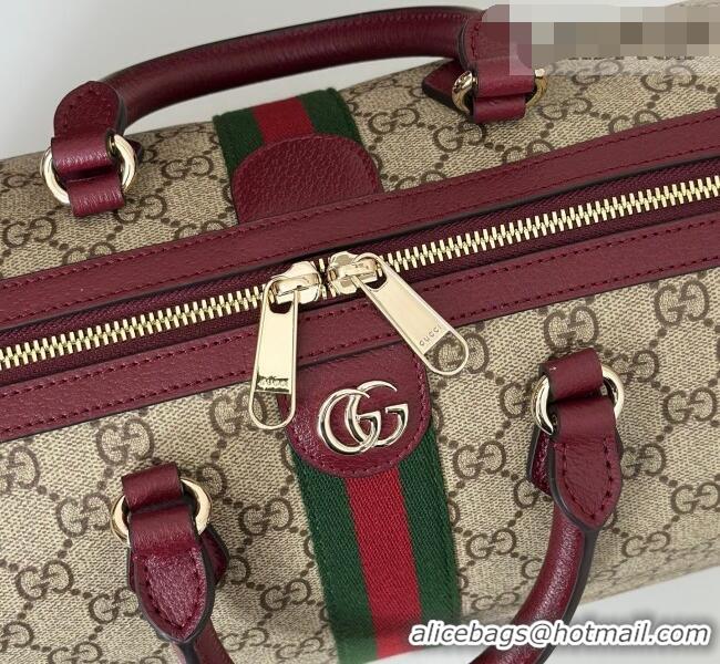 Luxury Cheap Gucci Ophidia large boston bag in GG Canvas 836824 Ancora Red 2026