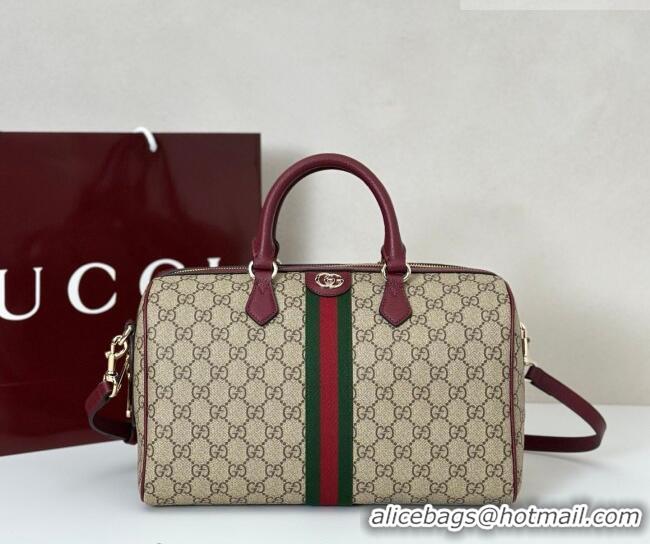 Luxury Cheap Gucci Ophidia large boston bag in GG Canvas 836824 Ancora Red 2026