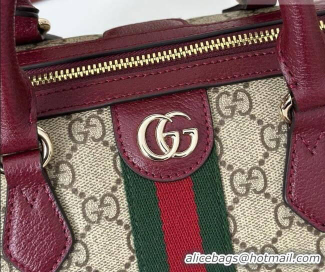 Luxury Cheap Gucci Ophidia large boston bag in GG Canvas 836824 Ancora Red 2026
