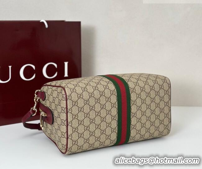Luxury Cheap Gucci Ophidia large boston bag in GG Canvas 836824 Ancora Red 2026