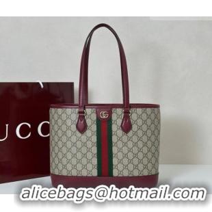 Low Cost Gucci Ophidia medium tote bag in GG Canvas 836849 Ancora Red 2026