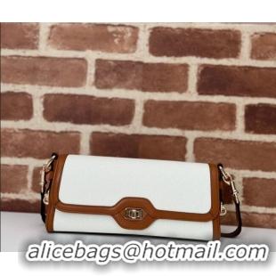 Super Quality Gucci Luce Canvas Small Shoulder Bag 786027 White/Brown 2026