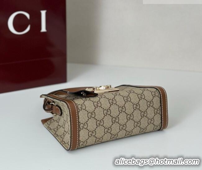 Well Crafted Gucci Padlock GG Canvas Mini Bag 841653 Brown 2026