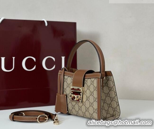 Well Crafted Gucci Padlock GG Canvas Mini Bag 841653 Brown 2026