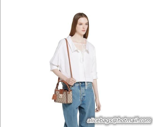 Well Crafted Gucci Padlock GG Canvas Mini Bag 841653 Brown 2026