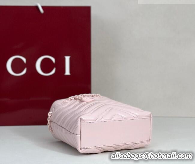 Buy Fashionable Gucci GG Marmont Leather nano bucket bag 856404 Pink 2026