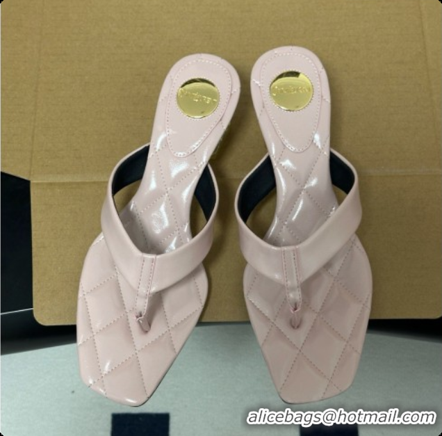 Luxurious Saint Laurent SIP Sandals in Smooth Shiny Leather 4.5cm Heel Pink 6081926 2026