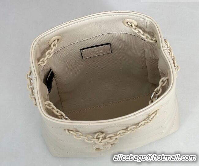 Reasonable Price Gucci GG Marmont Leather nano bucket bag 856404 Ivory White 2026
