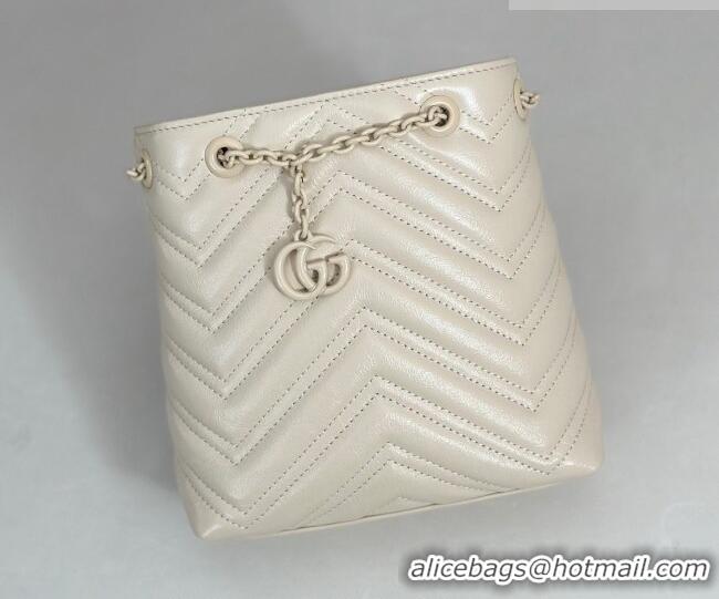 Reasonable Price Gucci GG Marmont Leather nano bucket bag 856404 Ivory White 2026