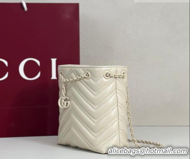 Reasonable Price Gucci GG Marmont Leather nano bucket bag 856404 Ivory White 2026