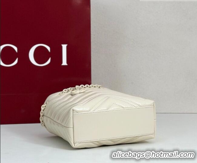 Reasonable Price Gucci GG Marmont Leather nano bucket bag 856404 Ivory White 2026