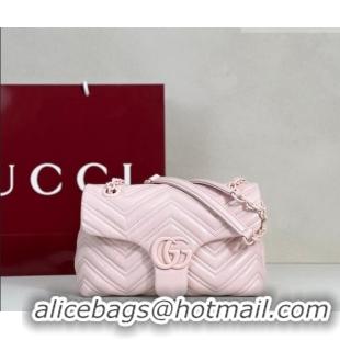 Grade Quality Gucci GG Marmont Leather small shoulder bag 855371 Pink 2026