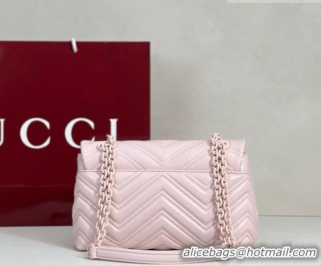Grade Quality Gucci GG Marmont Leather small shoulder bag 855371 Pink 2026