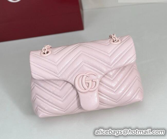 Grade Quality Gucci GG Marmont Leather small shoulder bag 855371 Pink 2026