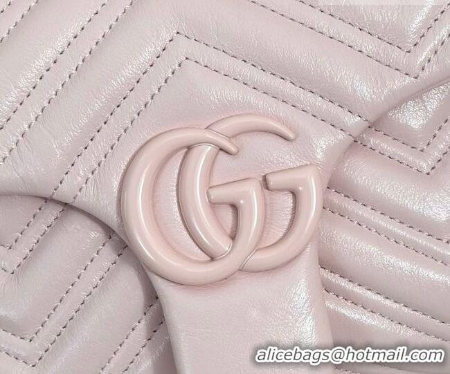 Grade Quality Gucci GG Marmont Leather small shoulder bag 855371 Pink 2026