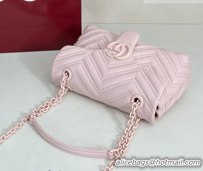 Grade Quality Gucci GG Marmont Leather small shoulder bag 855371 Pink 2026