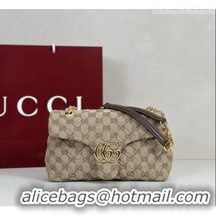 Grade Design Gucci GG Marmont GG Canvas small shoulder bag 855371 Light Apricot 2026