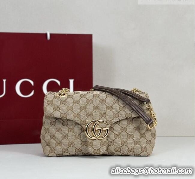 Grade Design Gucci GG Marmont GG Canvas small shoulder bag 855371 Light Apricot 2026