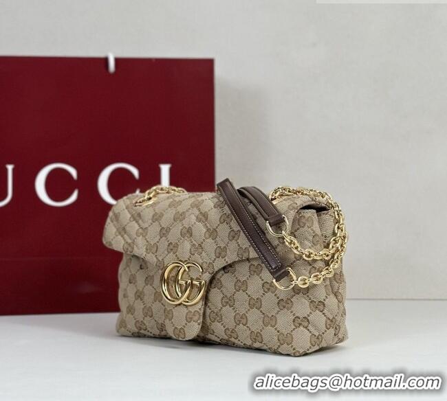 Grade Design Gucci GG Marmont GG Canvas small shoulder bag 855371 Light Apricot 2026
