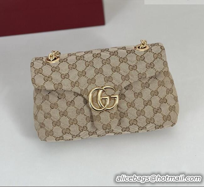Grade Design Gucci GG Marmont GG Canvas small shoulder bag 855371 Light Apricot 2026
