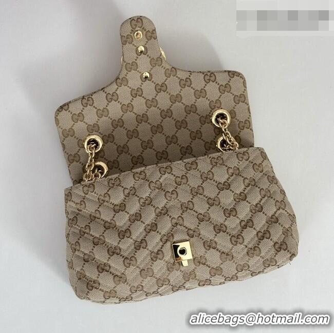 Grade Design Gucci GG Marmont GG Canvas small shoulder bag 855371 Light Apricot 2026