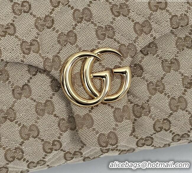 Grade Design Gucci GG Marmont GG Canvas small shoulder bag 855371 Light Apricot 2026