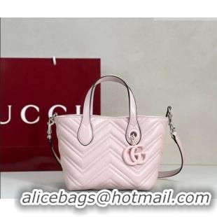 Best Quality Gucci GG Marmont Leather small tote bag 855391 Pink 2026