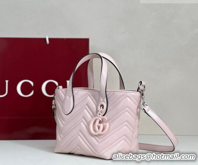 Best Quality Gucci GG Marmont Leather small tote bag 855391 Pink 2026
