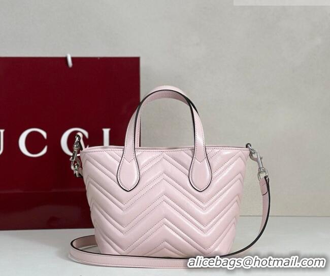 Best Quality Gucci GG Marmont Leather small tote bag 855391 Pink 2026