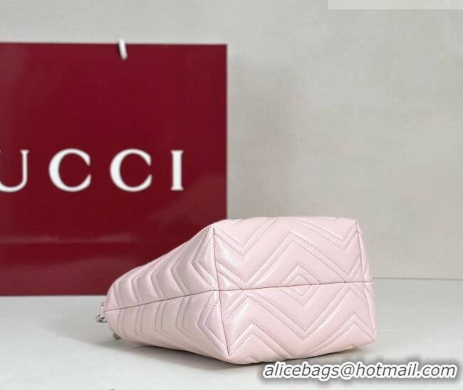 Best Quality Gucci GG Marmont Leather small tote bag 855391 Pink 2026