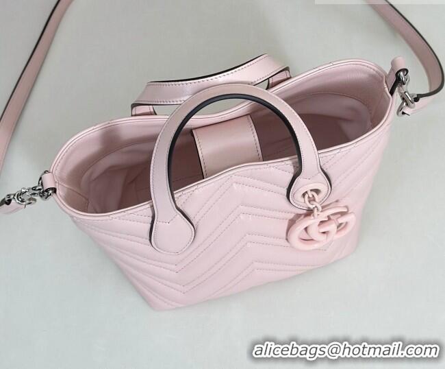 Best Quality Gucci GG Marmont Leather small tote bag 855391 Pink 2026
