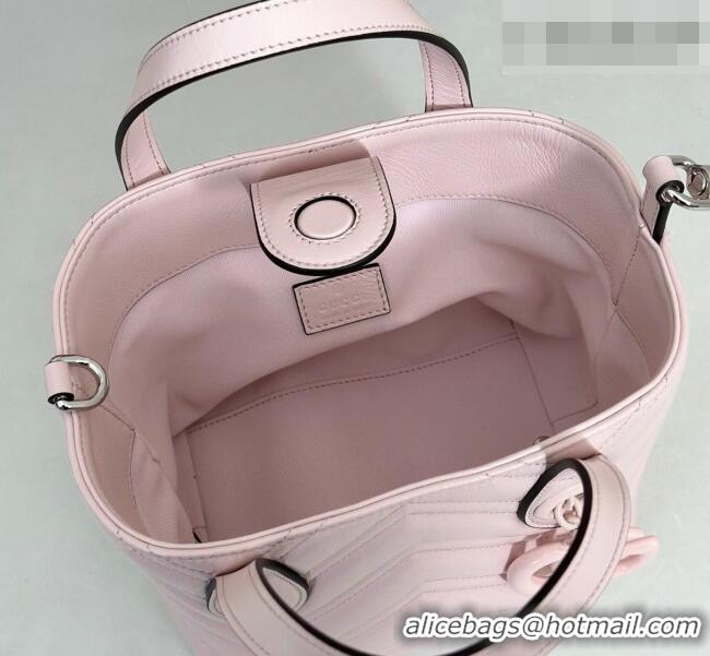 Best Quality Gucci GG Marmont Leather small tote bag 855391 Pink 2026