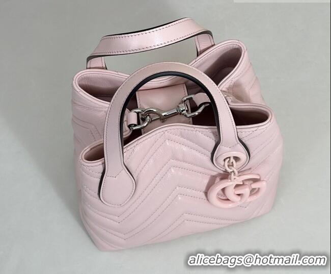 Best Quality Gucci GG Marmont Leather small tote bag 855391 Pink 2026