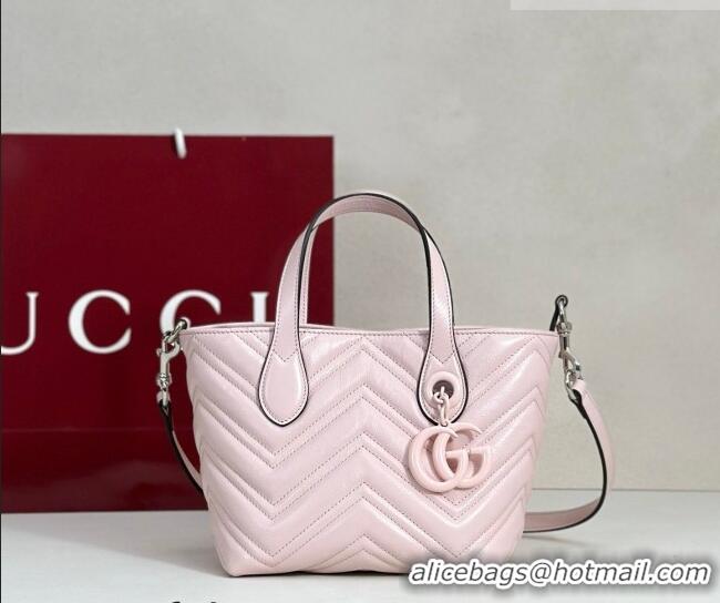 Best Quality Gucci GG Marmont Leather small tote bag 855391 Pink 2026
