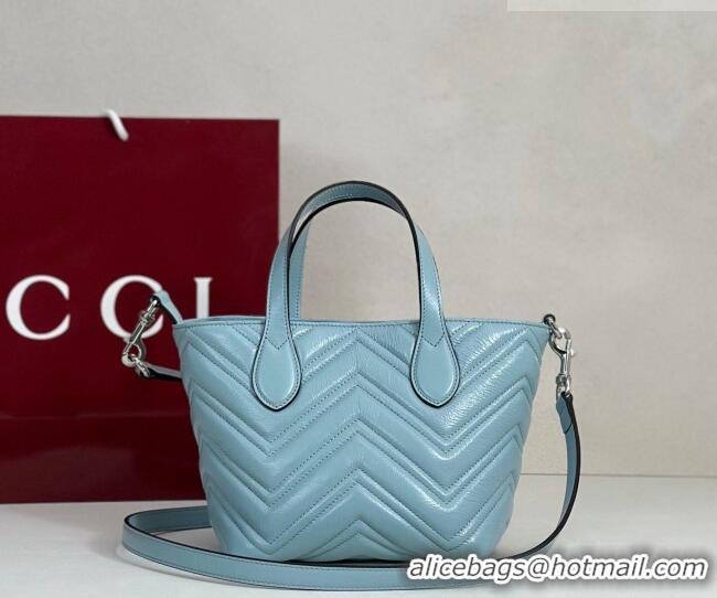 Reasonable Price Gucci GG Marmont Leather small tote bag 855391 Ice Blue 2026