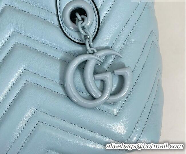 Reasonable Price Gucci GG Marmont Leather small tote bag 855391 Ice Blue 2026