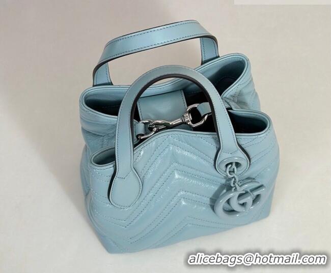 Reasonable Price Gucci GG Marmont Leather small tote bag 855391 Ice Blue 2026