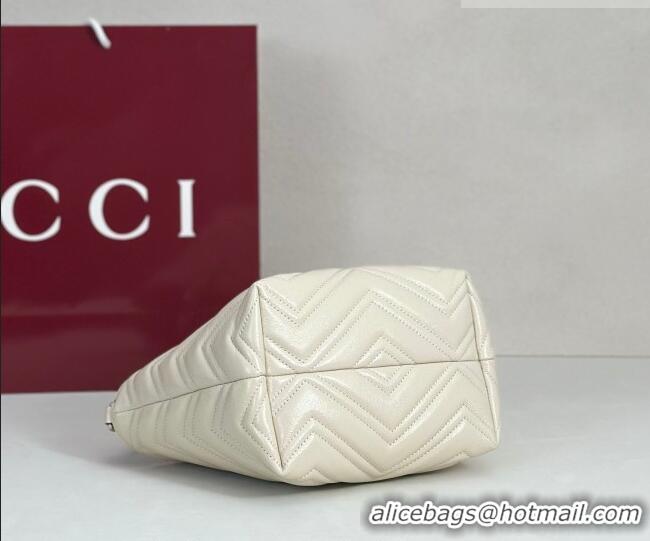 Grade Discount Gucci GG Marmont Leather small tote bag 855391 Ivory White 2026